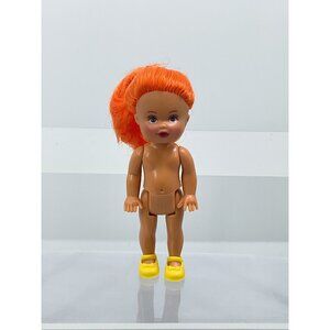 Vintage Mattel Kelly Doll With Bright Orange Hair & Yellow Shoes